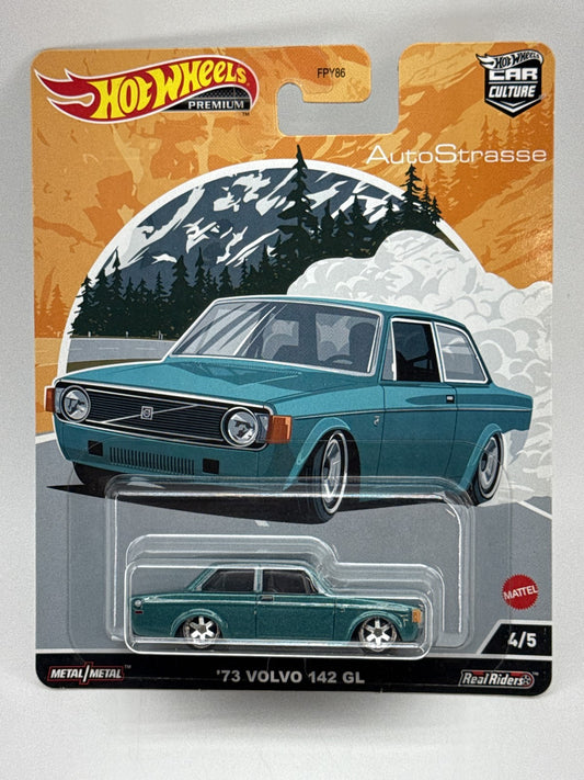 Hot AutoStrasse '73 Wheels Volvo 142 GL Die cast Car Teal Metal Real