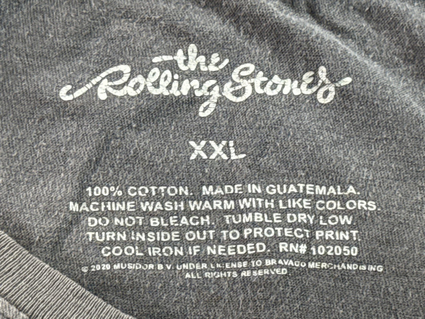 Rolling The Rolling Stones Stones Graphic Tee XXL Gray Cotton Vintage Music