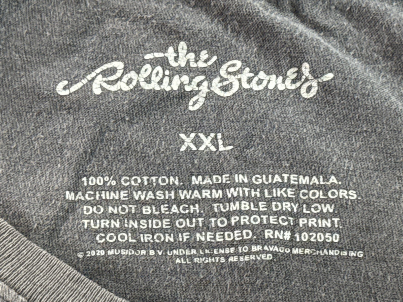 Rolling The Rolling Stones Stones Graphic Tee XXL Gray Cotton Vintage Music