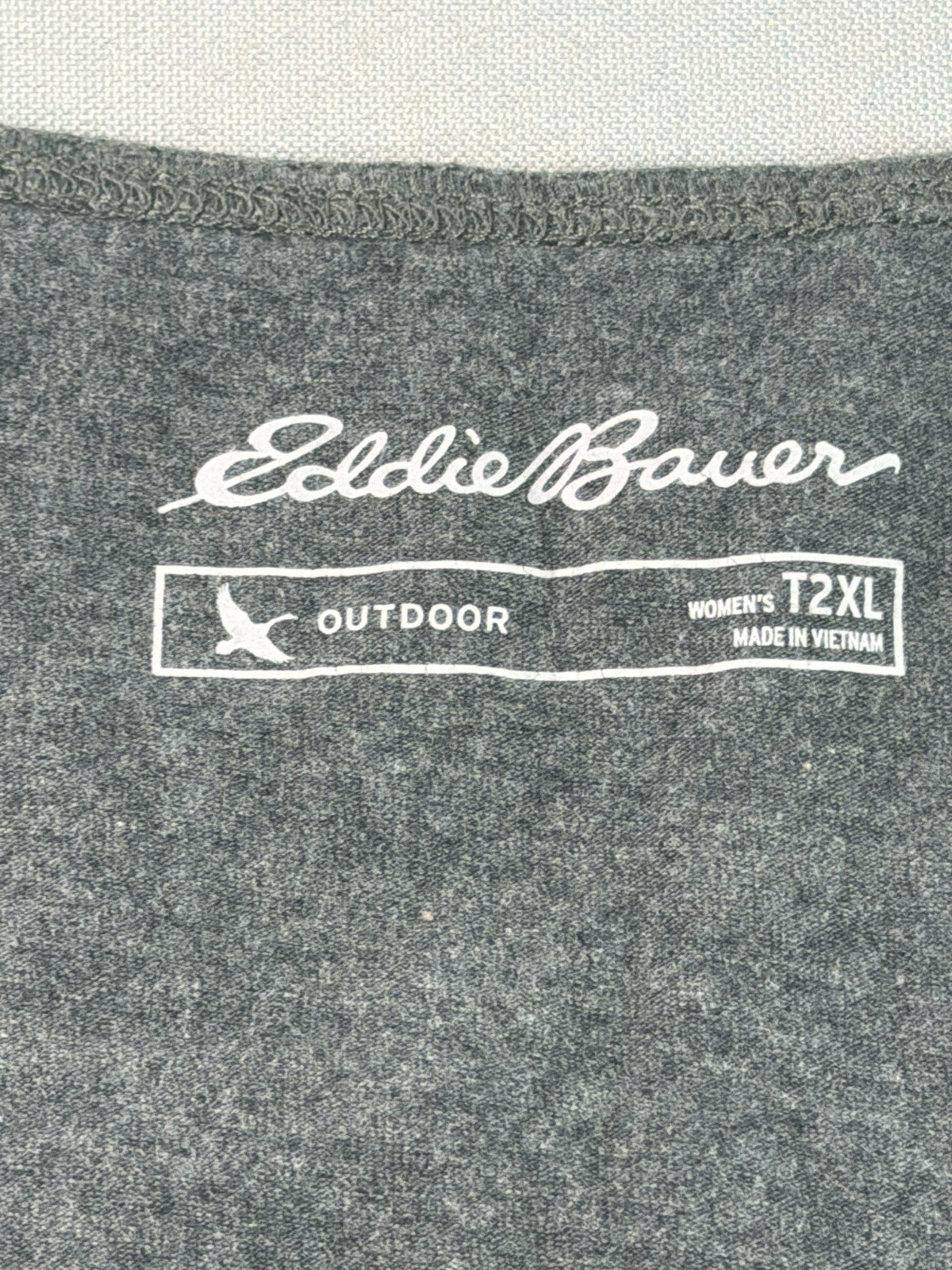 Eddie Bauer Gray Tank Top Womens 2XL Sleeveless Stretch Outdoor Casual Tee