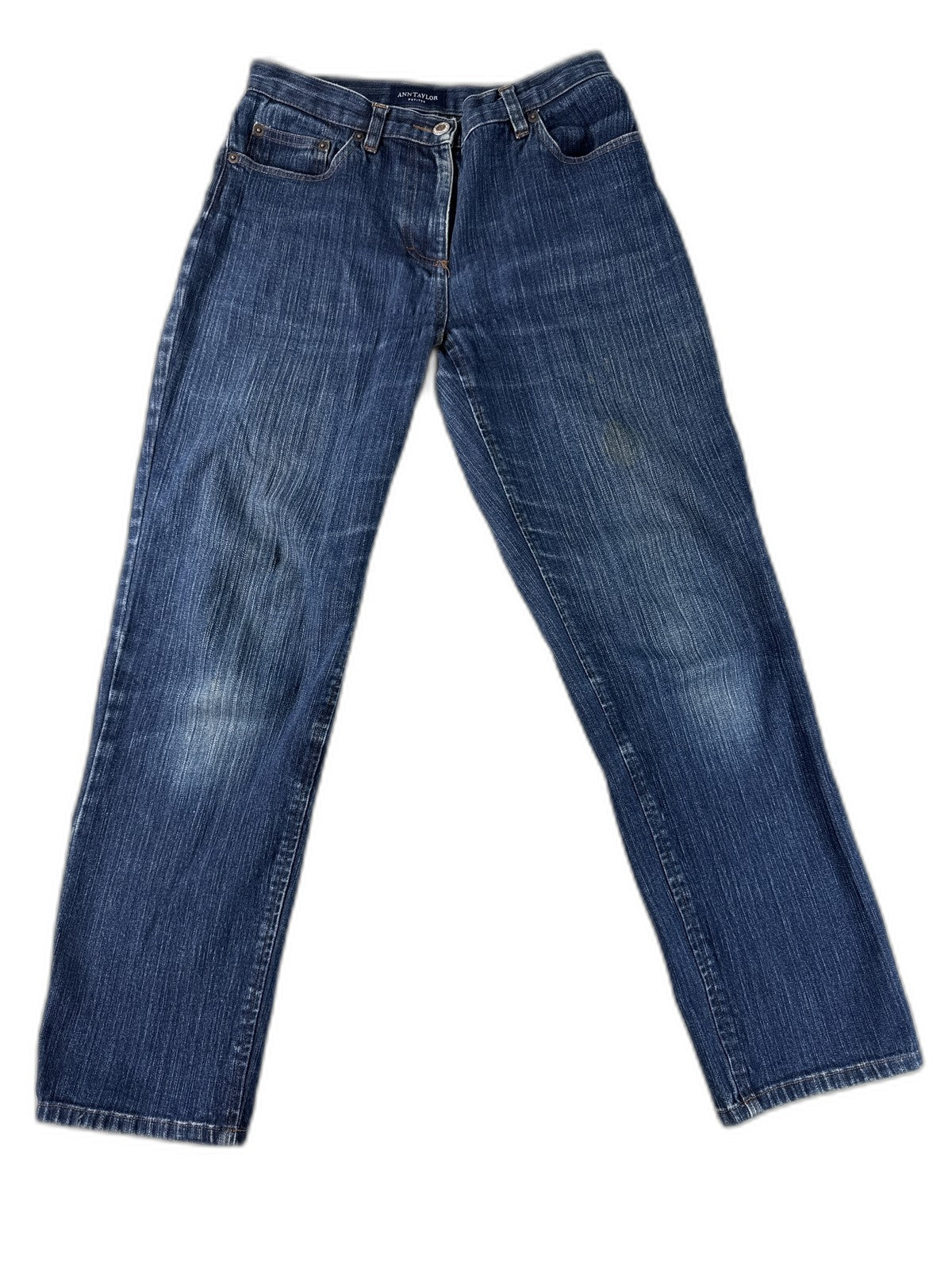 Ann Taylor Classic Straight Leg Jeans Womens 2P Blue Cotton Spandex Stretch Slim