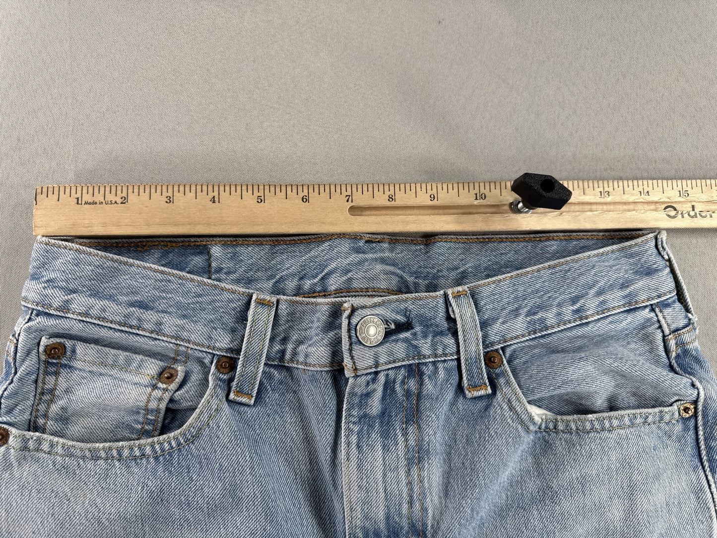 Levi's 510 Straight Jeans 30 Unisex Light Wash Denim Vintage Leg Made in