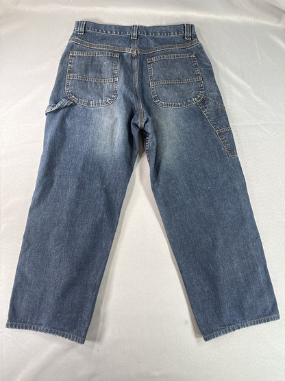 Lee 291 265 Jeans 32x32 Blue Straight Leg Distressed Cotton Vintage Denim