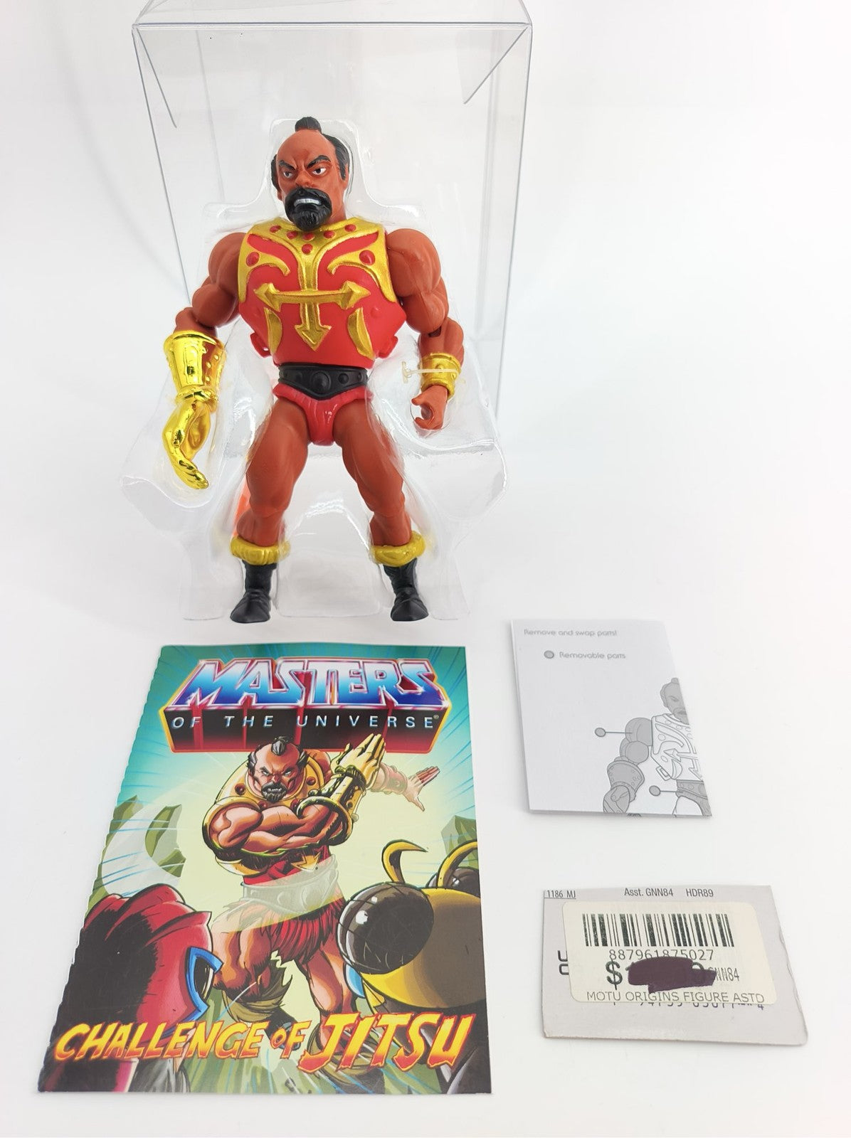 MOTU Origins Jitsu Action Figure Mattel Challenge of Jitsu Comic Loose 6691 Red