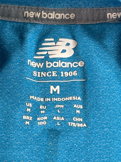 New Balance Mens M Sky Blue Performance Athletic Tee Short Sleeve Mesh Running