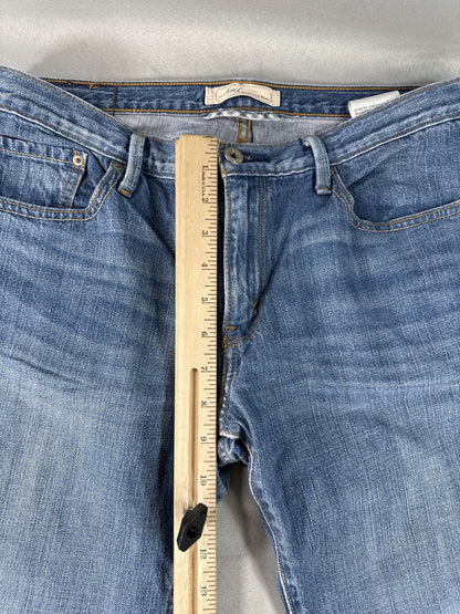 Levi's Classic Straight Leg Jeans 8M Blue Cotton Recycled High Rise Denim