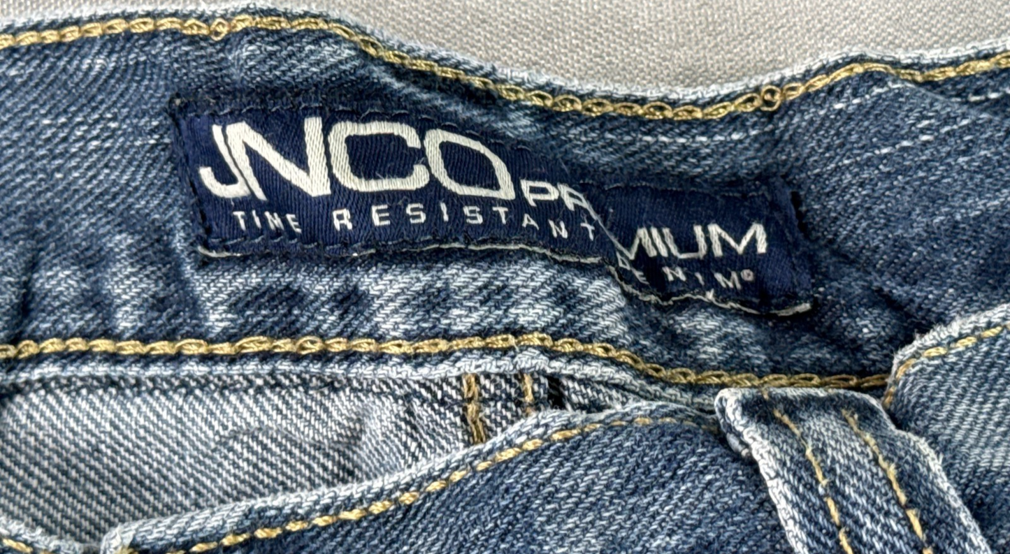 JNCO Denim Cargo Shorts Mens 32 Blue Carpenter Skater Baggy Y2K Jean Shorts