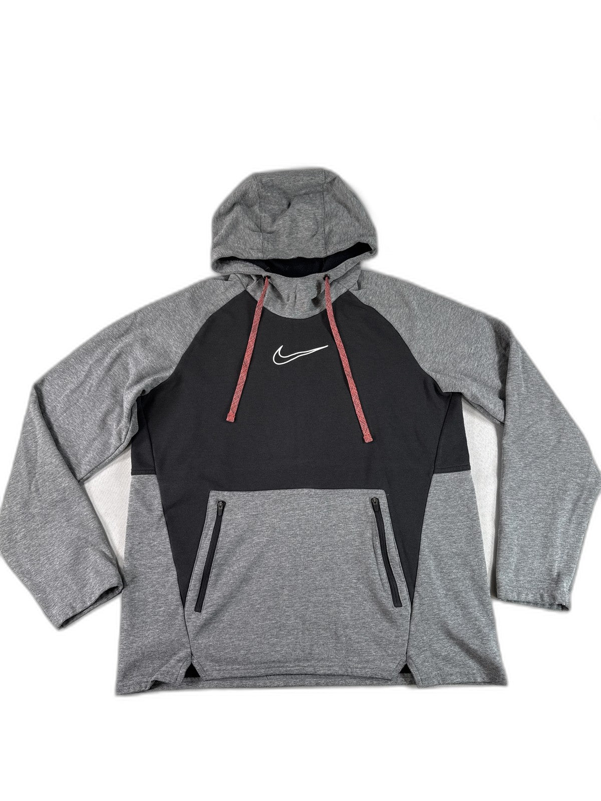Nike Sportswear Club Fleece Pullover L Hoodie Gray Graphic Long Sleeve