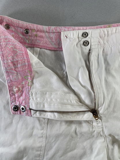Jones New York Signature Shorts Womens 12 White Casual Cotton Pockets Summer