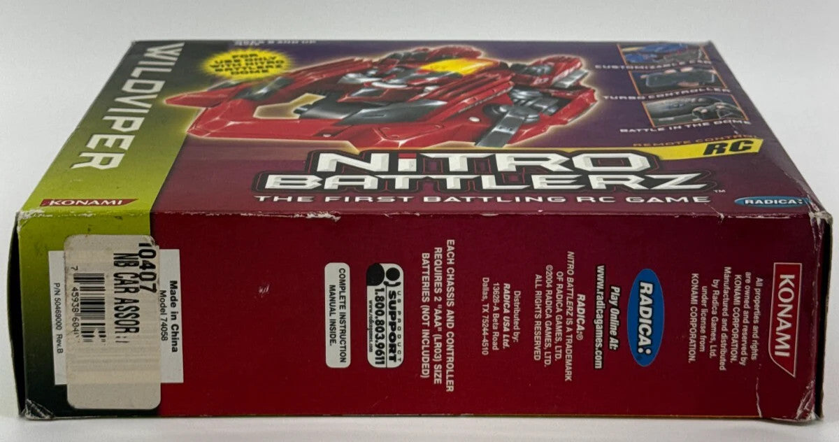 Nitro Battlerz Wild Viper RC Turbo Car Set Konami 2003 Radica Remote Battle Race