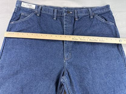 Bulwark FR Jeans Mens 46x32 Blue Denim Straight Leg Flame Resistant Made in USA