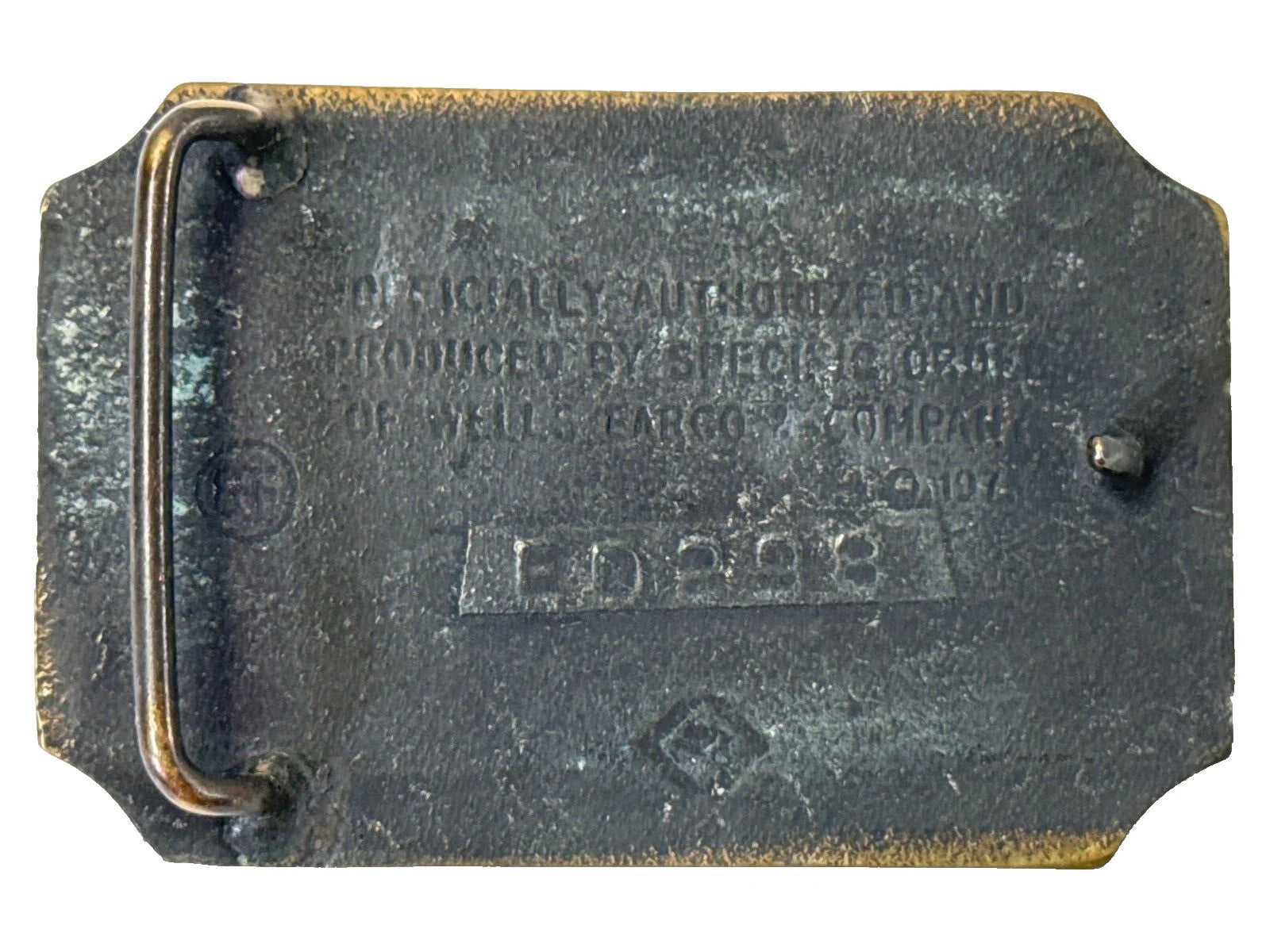 VTG Wells Fargo & Co Belt Buckle Since 1852 Brass Metal USA Bank Stagecoach West