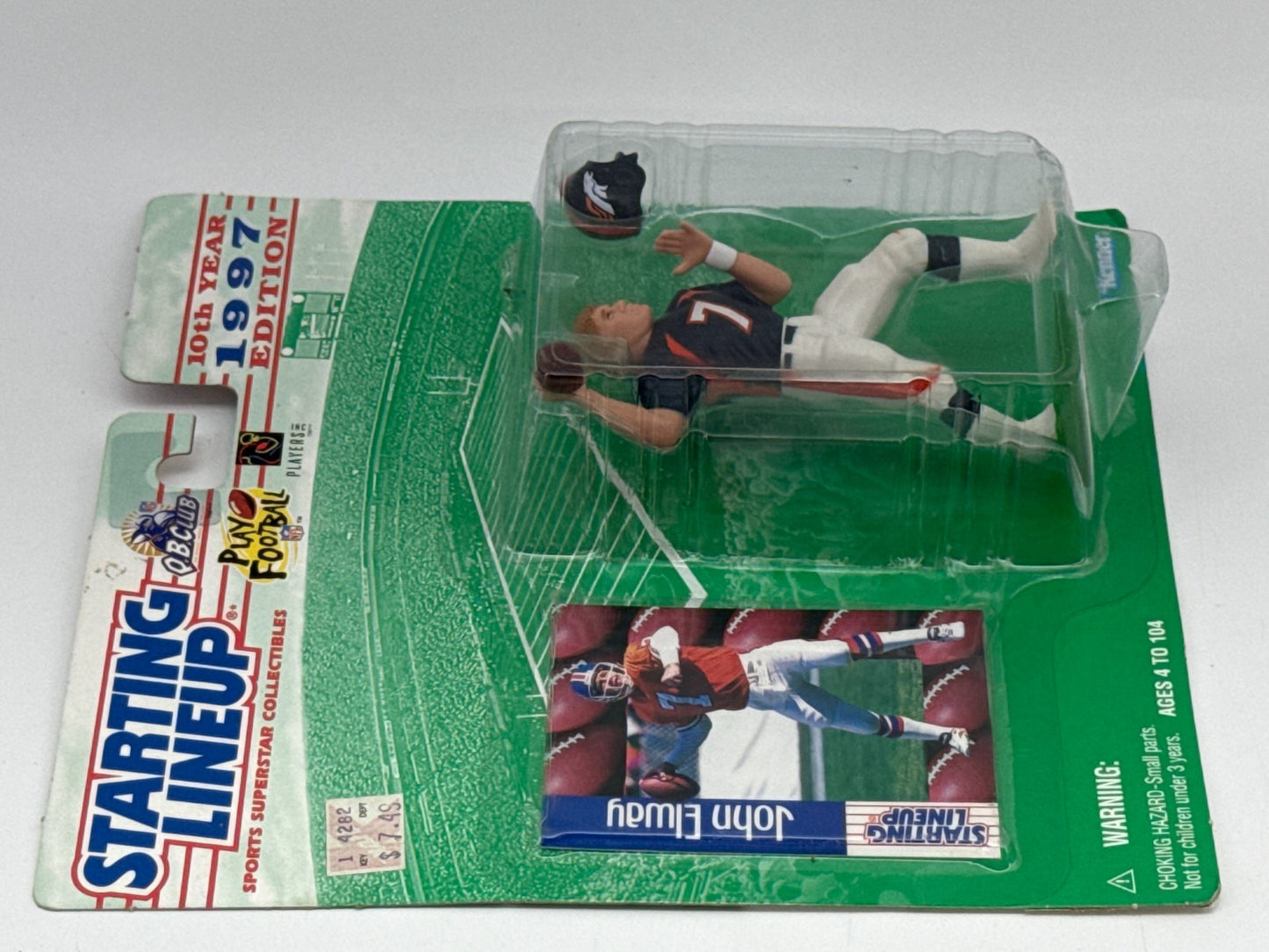 Starting Lineup 1997 John Elway Denver Broncos #7 QB Kenner 10th Year Figure