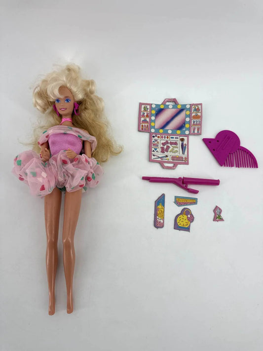 1988 Mattel Style Magic Barbie Doll #1283 WondraCurl Hair Comb &amp; Accs NWT