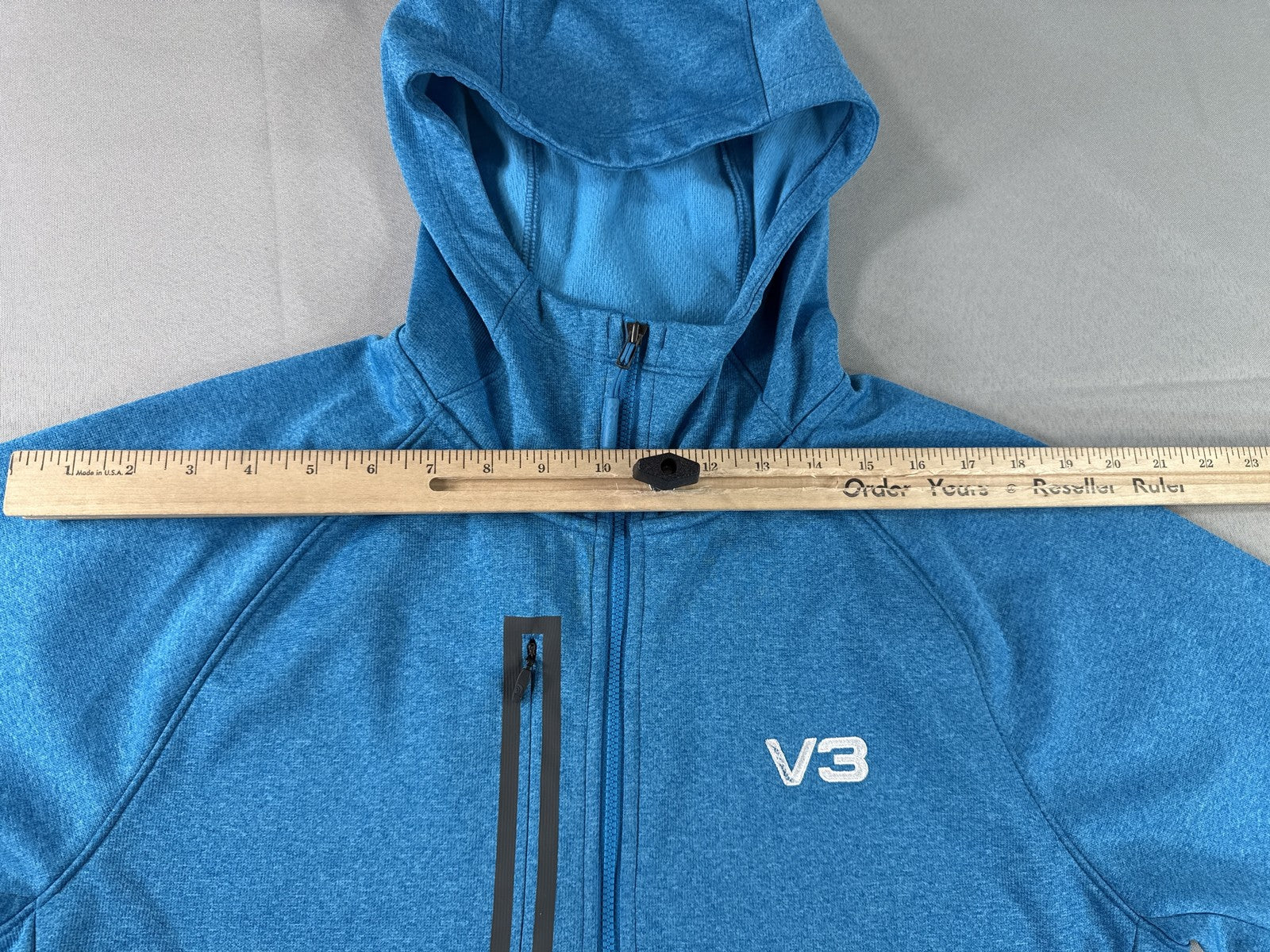 North Face Full Zip Hooded Jacket M Mens M/M Blue Polyester Blend Long Sleeve