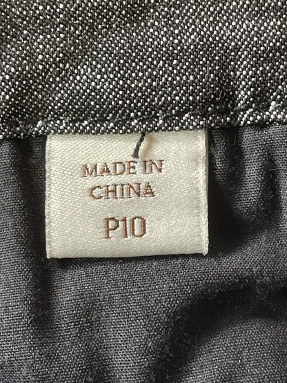 Coldwater Creek Pants Womens Petite 10 Gray Trouser Fit Wide Leg Linen Blend
