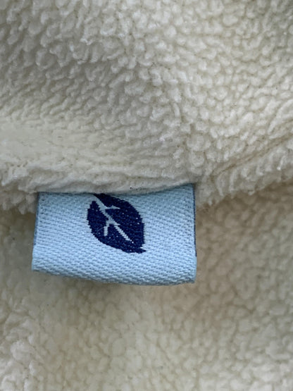 LL Bean Pullover Mens Medium Off White Fleece Half Zip Warm Lightweight Outdoors