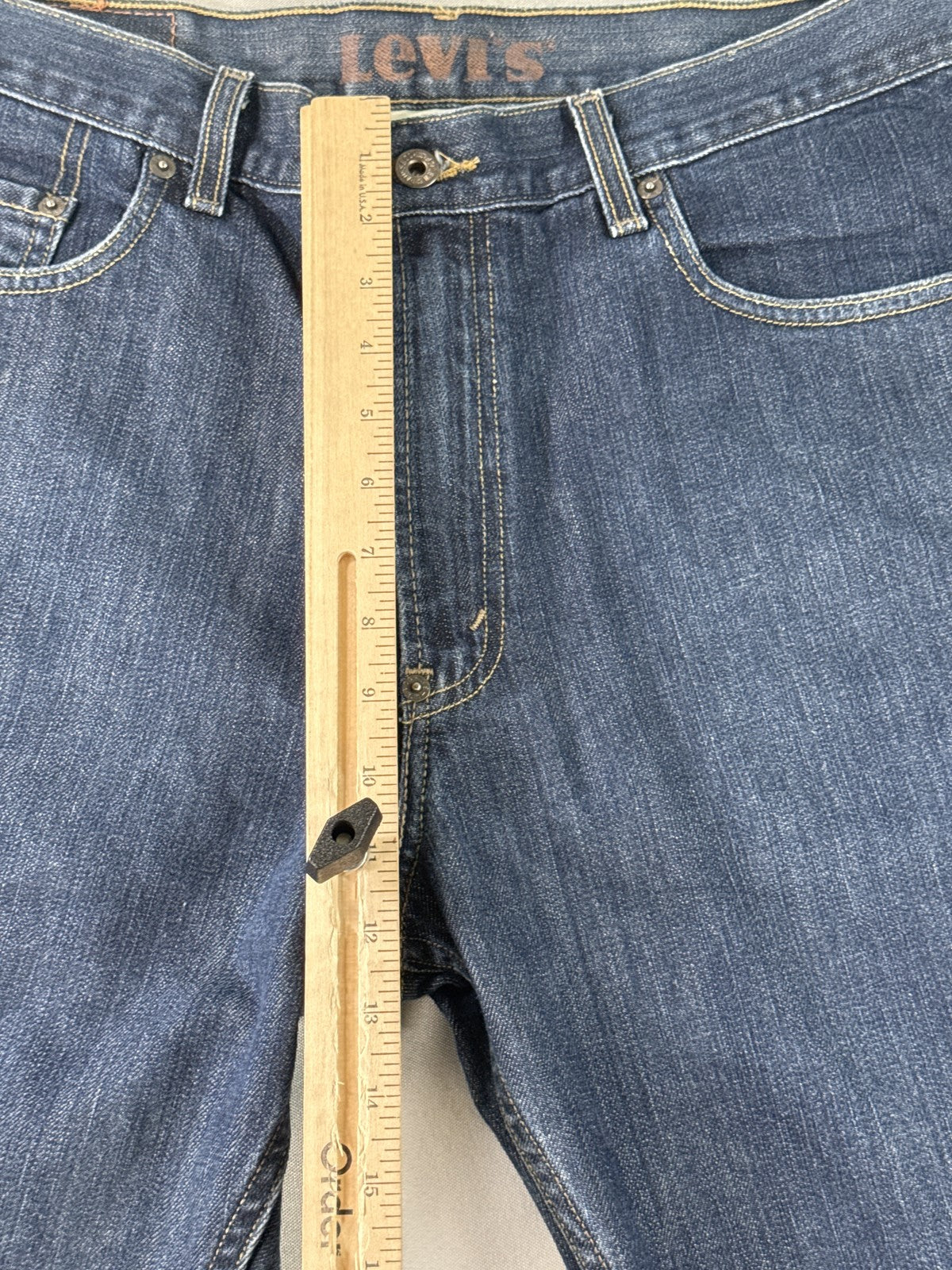 Levi's Classic Straight Fit Jeans W34 L30 Blue 100% Cotton Pocket Vintage