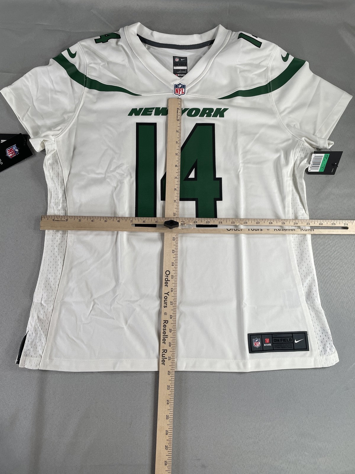 New York Jets Jersey Womens XL White Green NFL Football On Field Darnold 14 Nike