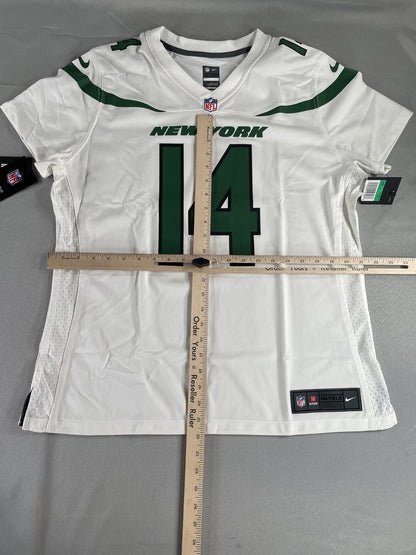 New York Jets Jersey Womens XL White Green NFL Football On Field Darnold 14 Nike