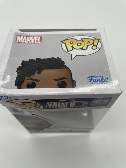 Funko Pop Marvel What If Infinity Killmonger #969 Vinyl Figure Silver Standard