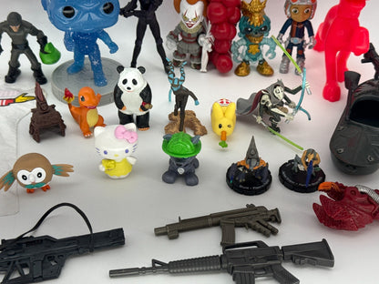 Mixed Toy Lot Figures Accessories Weapons McDonalds Hello Kitty Pokemon Star 946