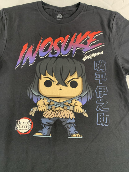 Demon Slayer Inosuke Hashibira Shirt Mens Small Black Pop! Tees Funko Anime 100