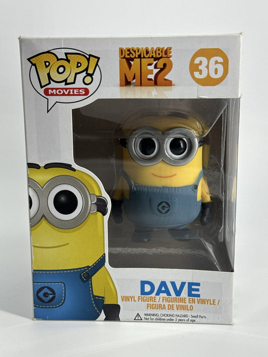 Funko Pop Dave 36 Despicable Me 2 Minion Vinyl Figure Displayed w Box Illuminati