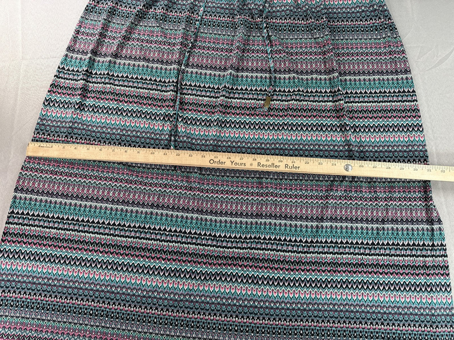 Lane Bryant Line Skirt 22 Plus 22/24 Multicolor All Over Print Polyester Spandex