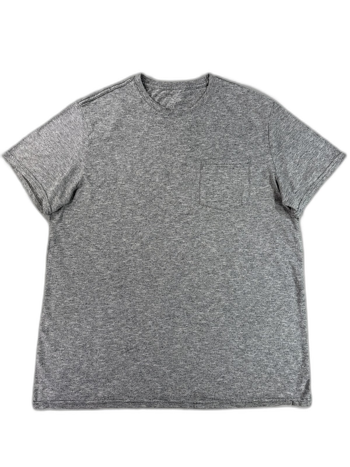 Goodfellow Co Crewneck Tee Short Sleeve Pocket Gray L Cotton Blend Relaxed Fit
