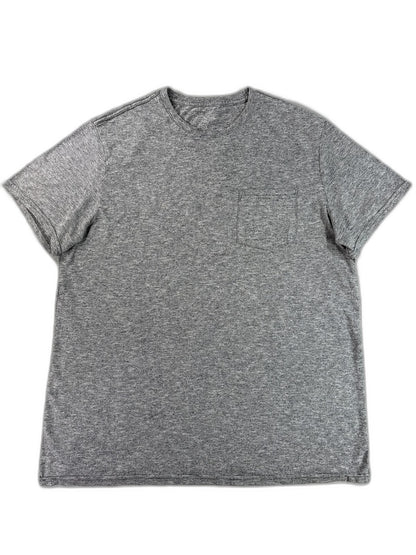 Goodfellow Co Crewneck Tee Short Sleeve Pocket Gray L Cotton Blend Relaxed Fit