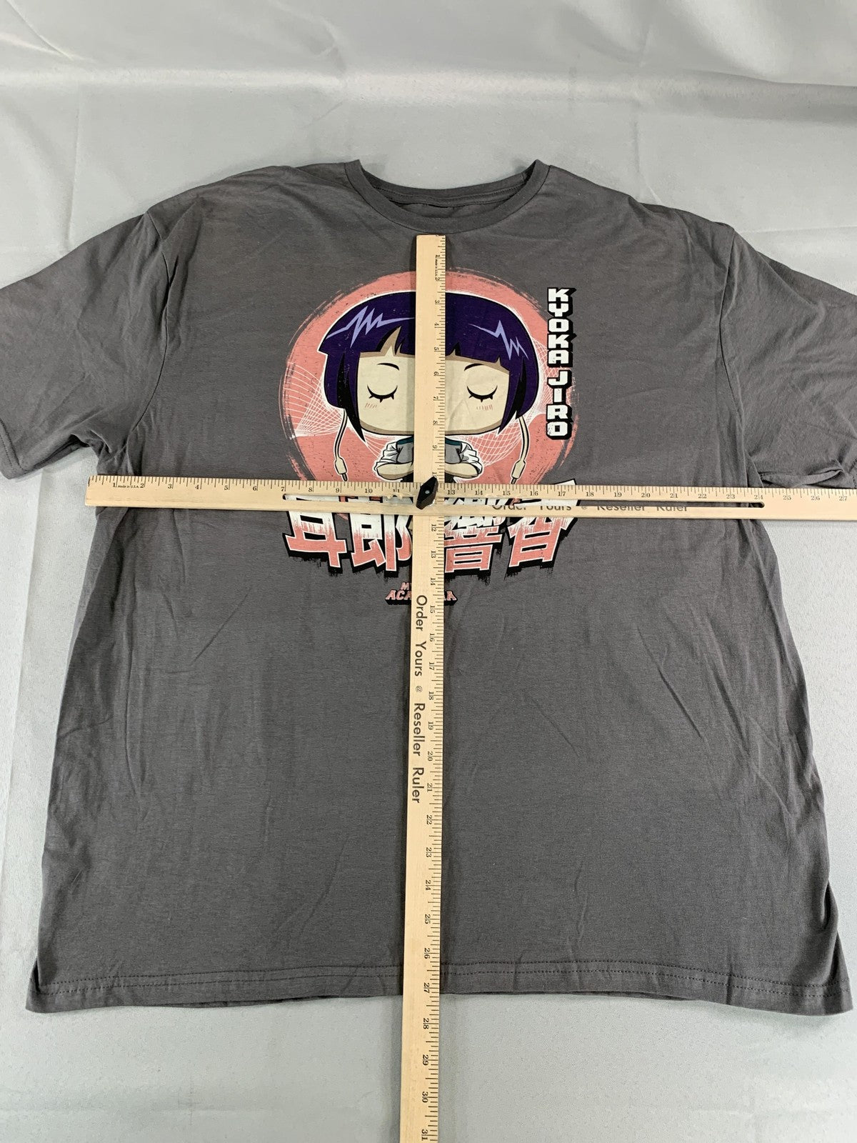 My Hero Academia Shirt Mens 2XL Gray Kyoka Jiro Funko Pop Tee Anime Graphic