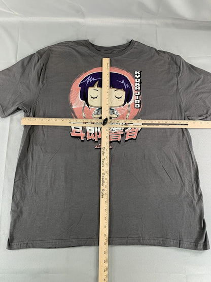 My Hero Academia Shirt Mens 2XL Gray Kyoka Jiro Funko Pop Tee Anime Graphic