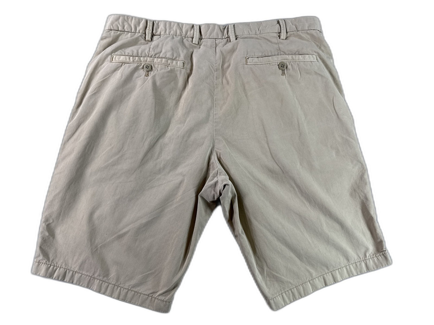 UNIQLO Chino Shorts Waist inch Beige 100% Cotton Breathable Flat Front Twill Men