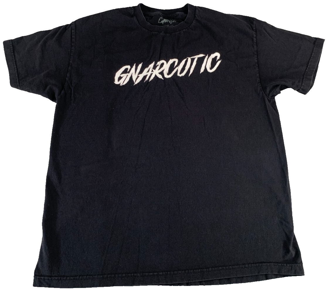 GNARCOTIC XL Black T-Shirt Street Addict Logo Graphic Tee Skate Streetwear NWT