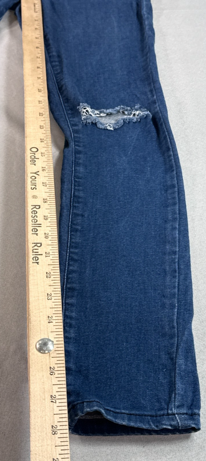 Forever 21 Skinny Jeans Womens 26 Blue Distressed High Rise Stretch Denim