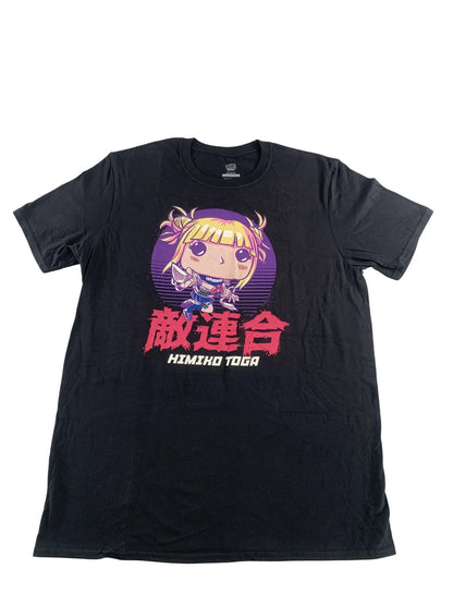 My Hero Academia Shirt Mens Large Black Himiko Toga Funko Pop Tees Anime MHA 100