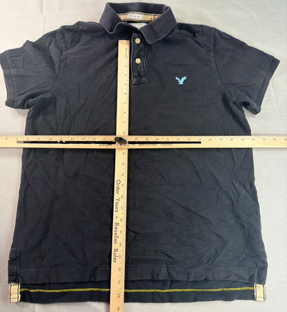 American Eagle Outfitters Eagle Polo Mens Large Navy Blue Vintage Fit Pique Tee