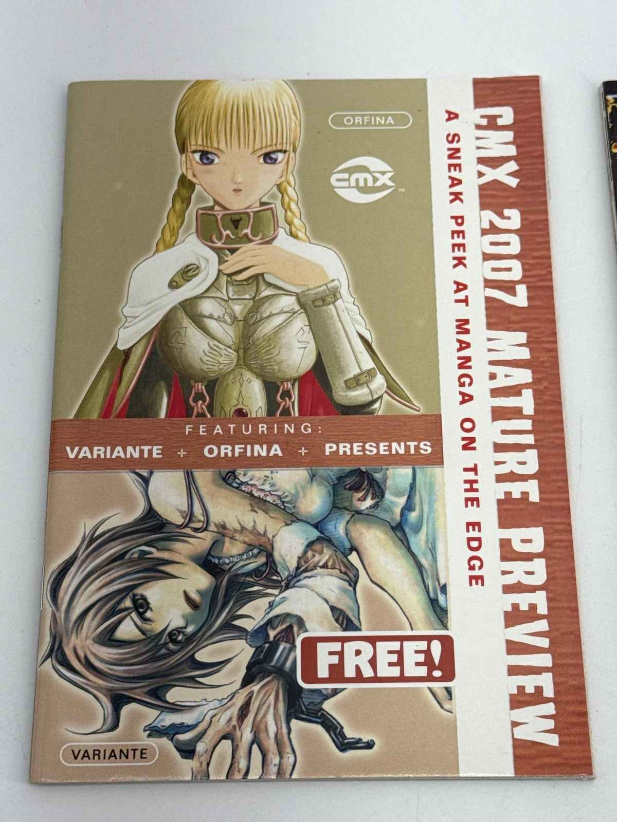 CMX 2007 Manga Preview Comic Lot Dorothea Orfina Variante Samurai Commando Set