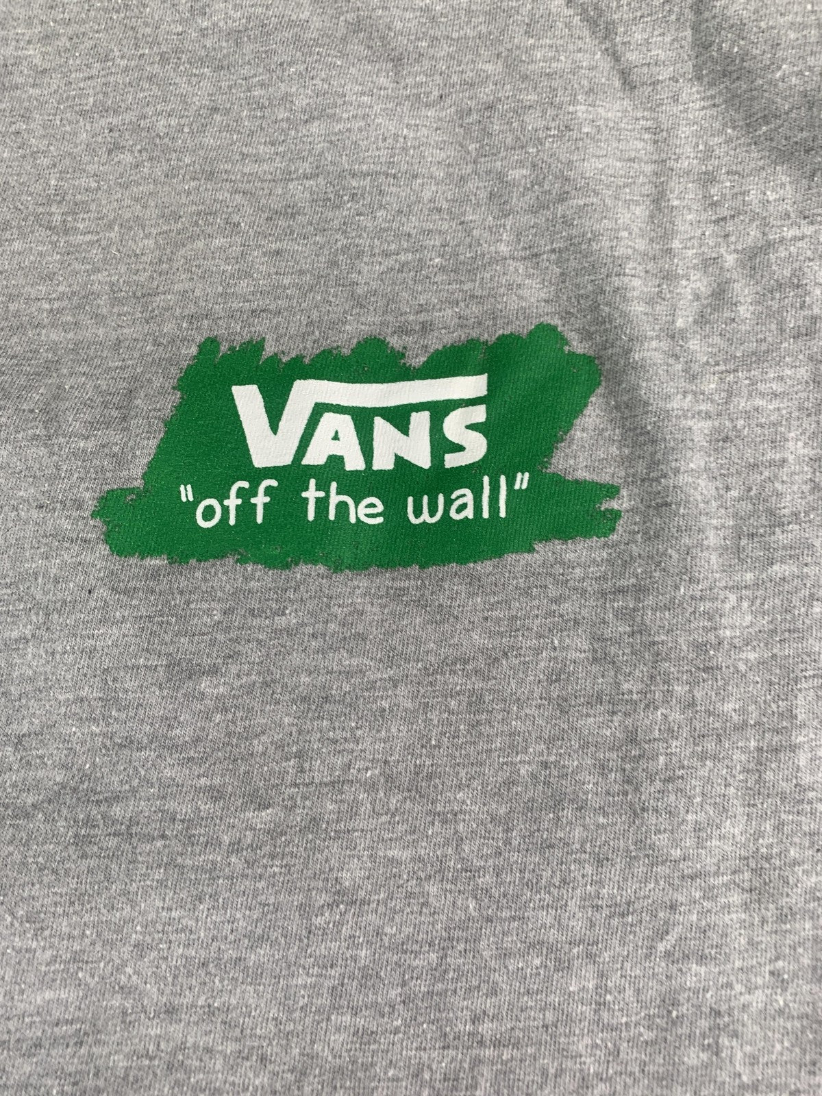 Vans Shirt Mens Medium Gray Christmas Tree Holiday Tee Snowflakes Skate Classic