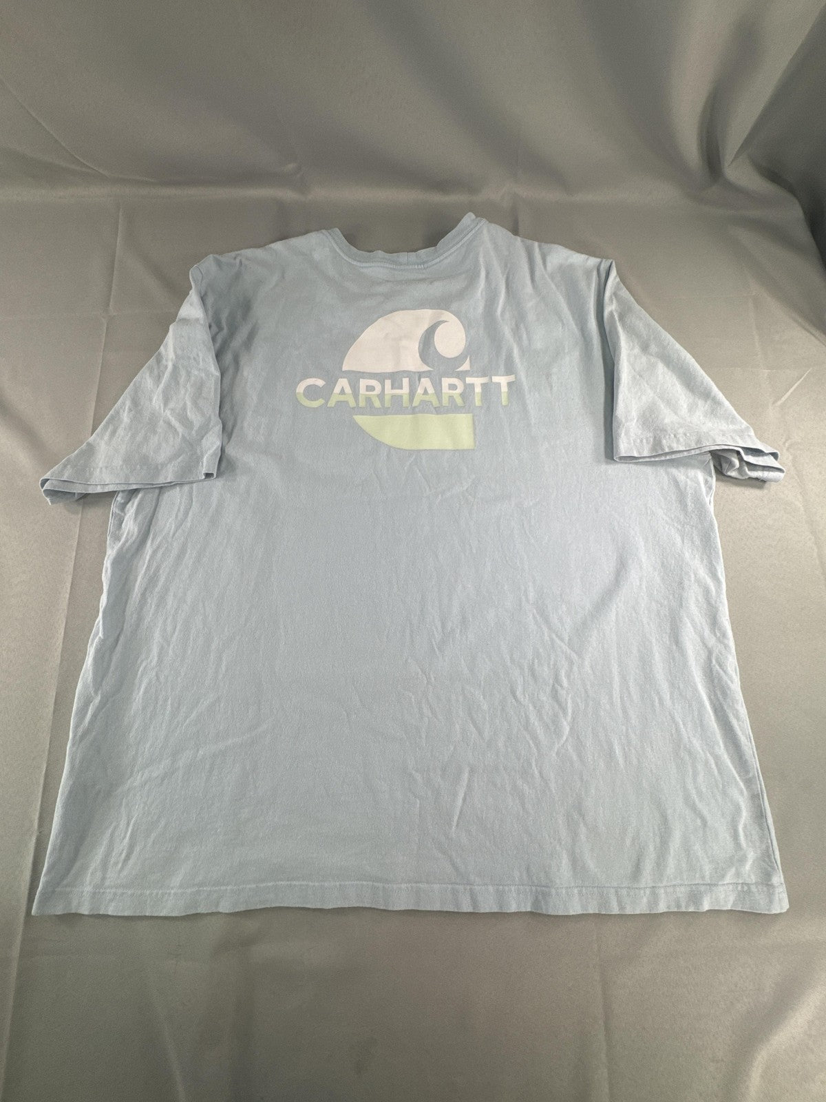 Carhartt Shirt Mens 3XL Blue Loose Fit Pocket Logo Tee Workwear TK5710-M Apparel