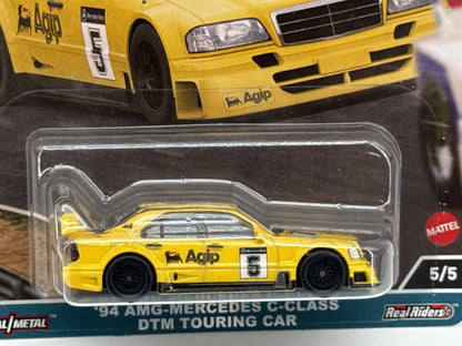 Hot Wheels Premium Race AMG Mercedes Racing Diecast Car Yellow Metal 1:64 FPY86