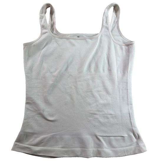 Shapewear Tank Top Womens XXL White Seamless Tummy Control Camisole Body Shaper