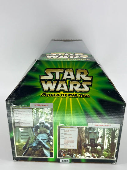 Star Wars Power of the Jedi POTJ Imperial AT-ST amp Speeder Bike Paploo 1783 NWT