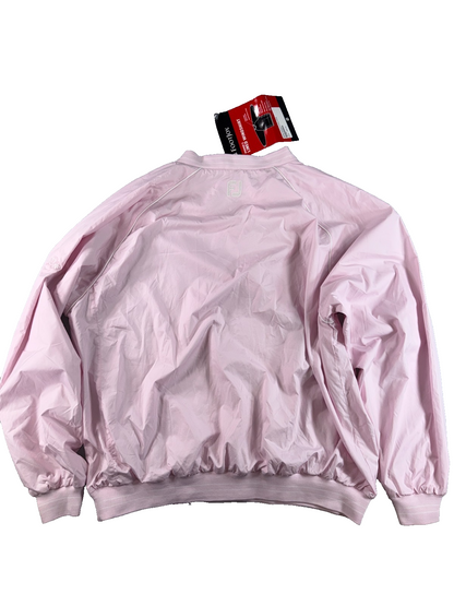 FootJoy Womens XL Lined Windshirt Pink Golf Pullover Oakmont Country Club