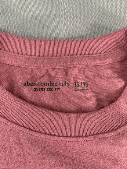 Snoopy Los Angeles Biker Club Shirt Youth 15/16 Pink Abercrombie Kids Graphic on
