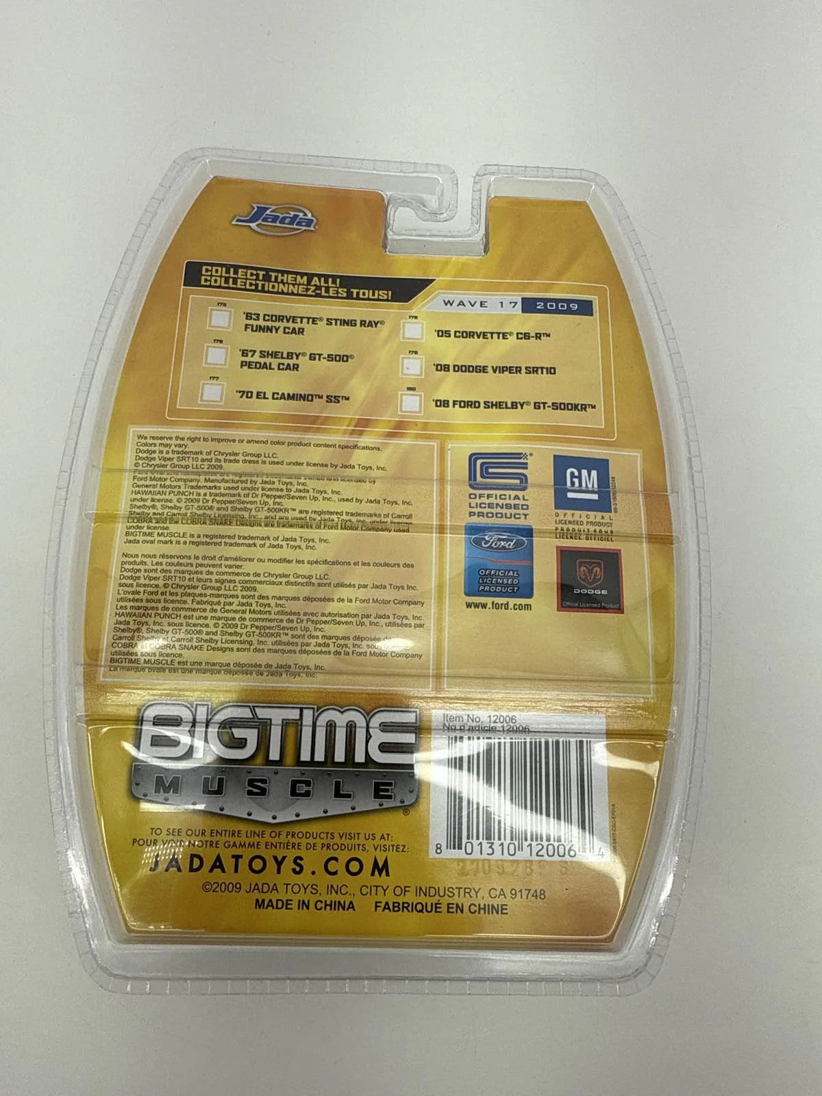 Jada Bigtime Muscle '67 Shelby GT-500 Pedal Car 1:64 Diecast 2009 Item 176