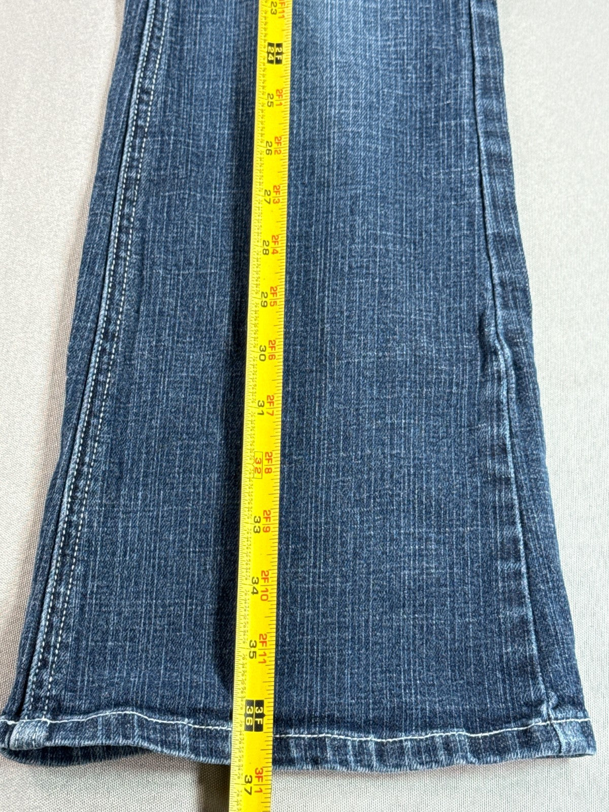 Justice Jeans Girls 14R Blue Denim Flare Bootcut Stretch Low Rise Pants