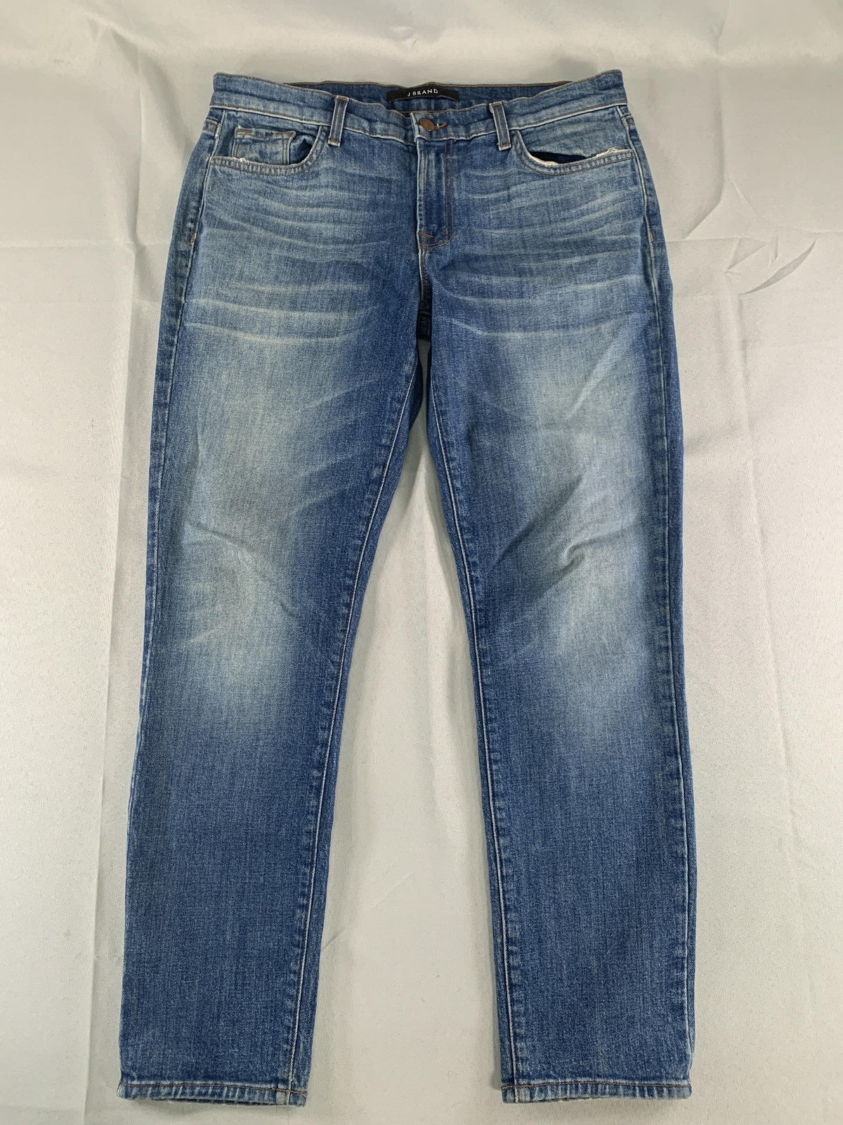 J Brand Cropped Ellis Jeans Womens 27 Blue Slim Ankle Denim Rival Medium Wash on