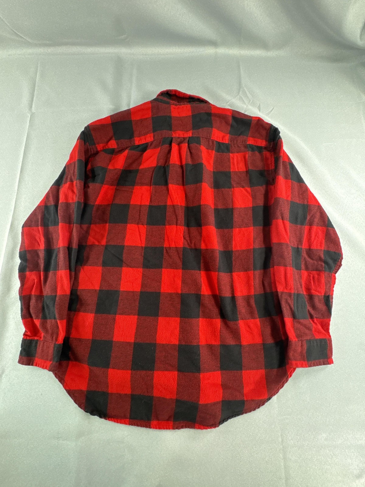 Levis Shirt Mens Small Red Black Buffalo Plaid Button Up Flannel Long Sleeve 100